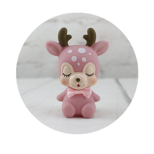 Ins style creative girl heart flower deer baking cake decoration cartoon deer piggy bank children student gift