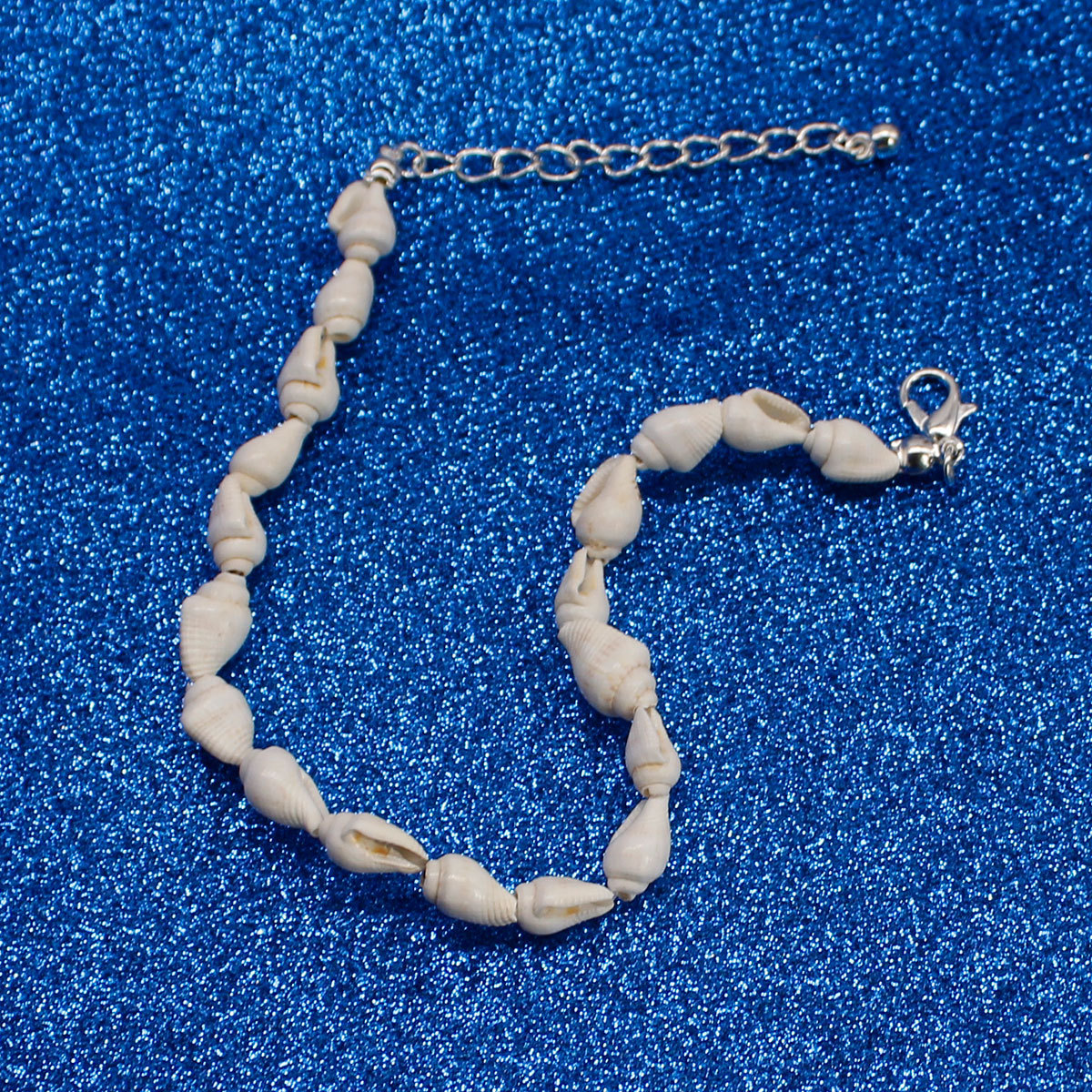 Shell Pattern Women'S Gender Plating Design Wholesale Jewelry Vacation Beach Shell Alloy Shell Anklet