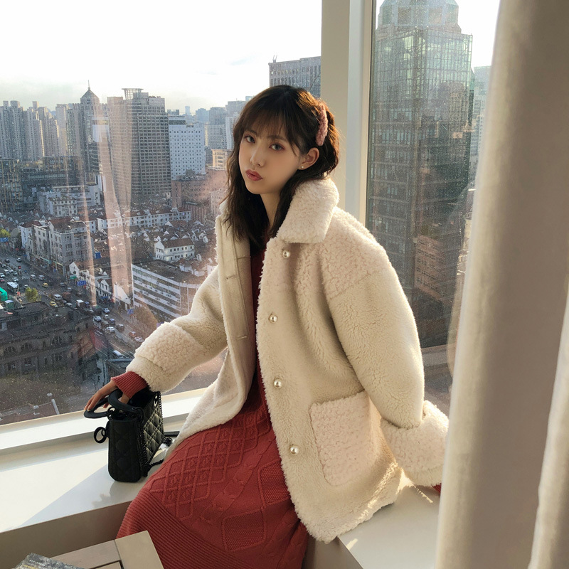 MOFFI冬季新款女小个子多种风格百搭神器保暖羊羔毛短款外套|ms
