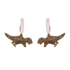 Trend fashionable cute dinosaur, metal earrings, European style, tyrannosaurus Rex