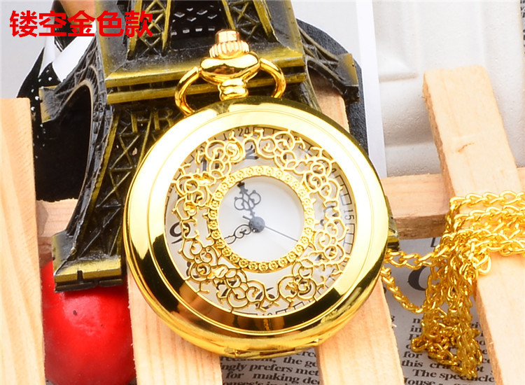 retro fashionable big quartz antique pocket watch