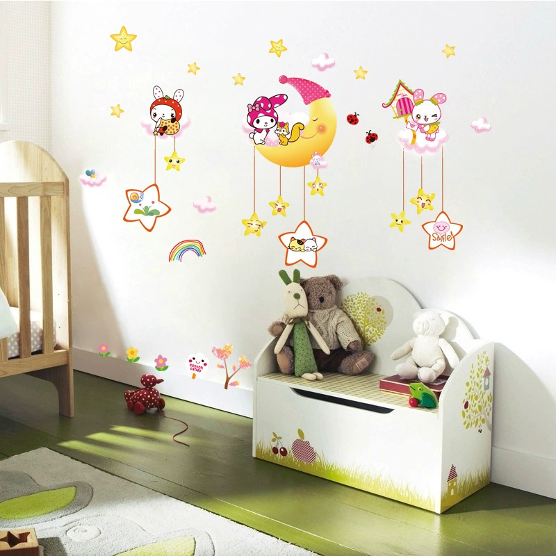 Removable rabbit on wall, decorations for bedroom for living room, new collection, wholesale