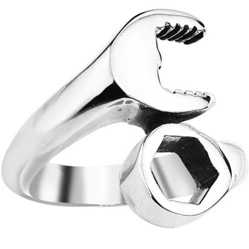 1 Piece Punk Geometric Stainless Steel Asymmetrical Men's Rings display picture 4