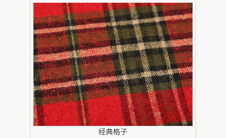 Christmas Decorations, Plaid Cloth, Placemat, Elk, Small Tree, Table Mat, Insulation Pad, Knife And Fork, Cross-border display picture 10