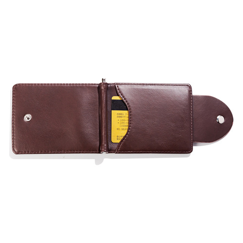 New PU leather wallet short fashion men's wallet Korean style buckle US money wallet ID wallet manufacturer wholesale