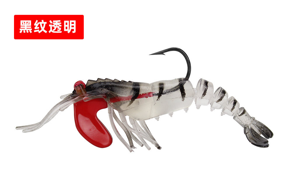 Floating Shrimp Lures Soft Baits Fresh Water Bass Swimbait Tackle Gear