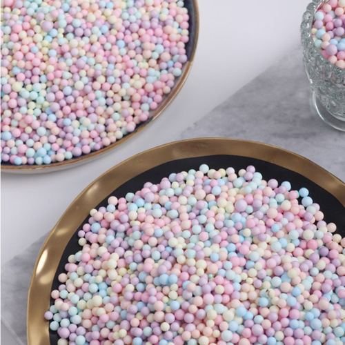 Macaron foam ball gift box filling material DIY colorful foam ball Styrofoam slime particles 1kg