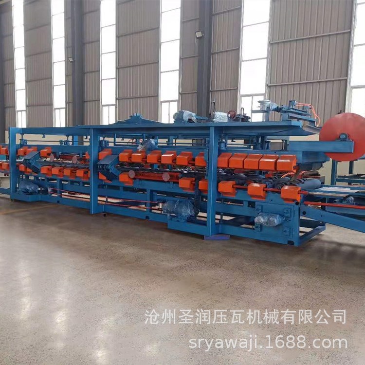 圣润机械供应全自动彩钢压瓦机岩棉泡沫复合板机彩钢保温板设备