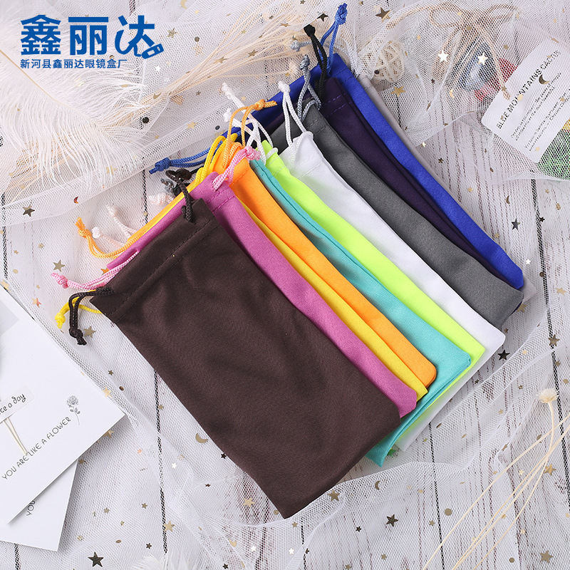 Wholesale Microfiber Glasses Bag Multi-Color Sunglasses Bag Glasses Case Drawstring Fabric Storage Bag Customization