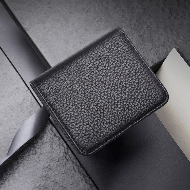 Leather thin small card holder