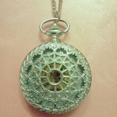 silvery Hollow Cobweb quartz Watch Retro Cross border Large quartz Watch wholesale 6011-1