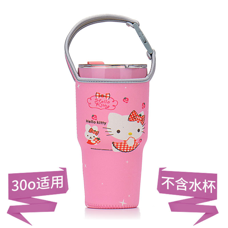 Taza de helado cubierta de la taza de la burbuja 30oz de dibujos animados Kumamoto oso bolsa en stock portátil de grasa de la Copa cubierta protectora