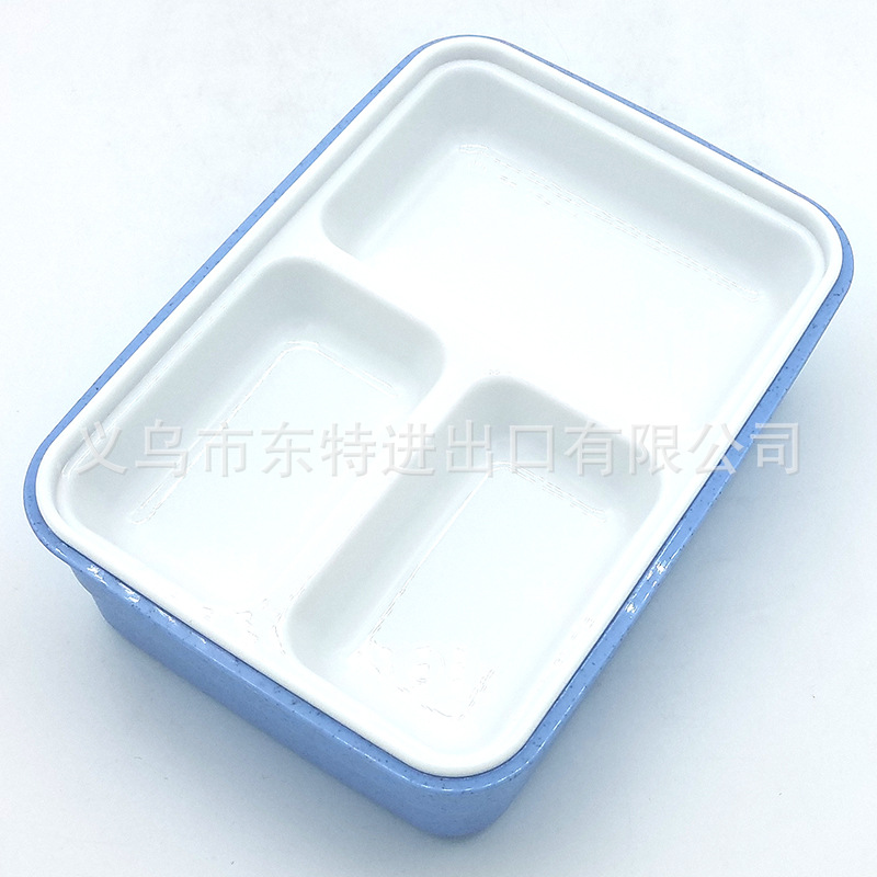 Factory direct sales lunch boxes, wheat straw compartments lunch boxes, picnic lunch boxes, sealed lunch boxes, square plastic lunch boxes detail image 7