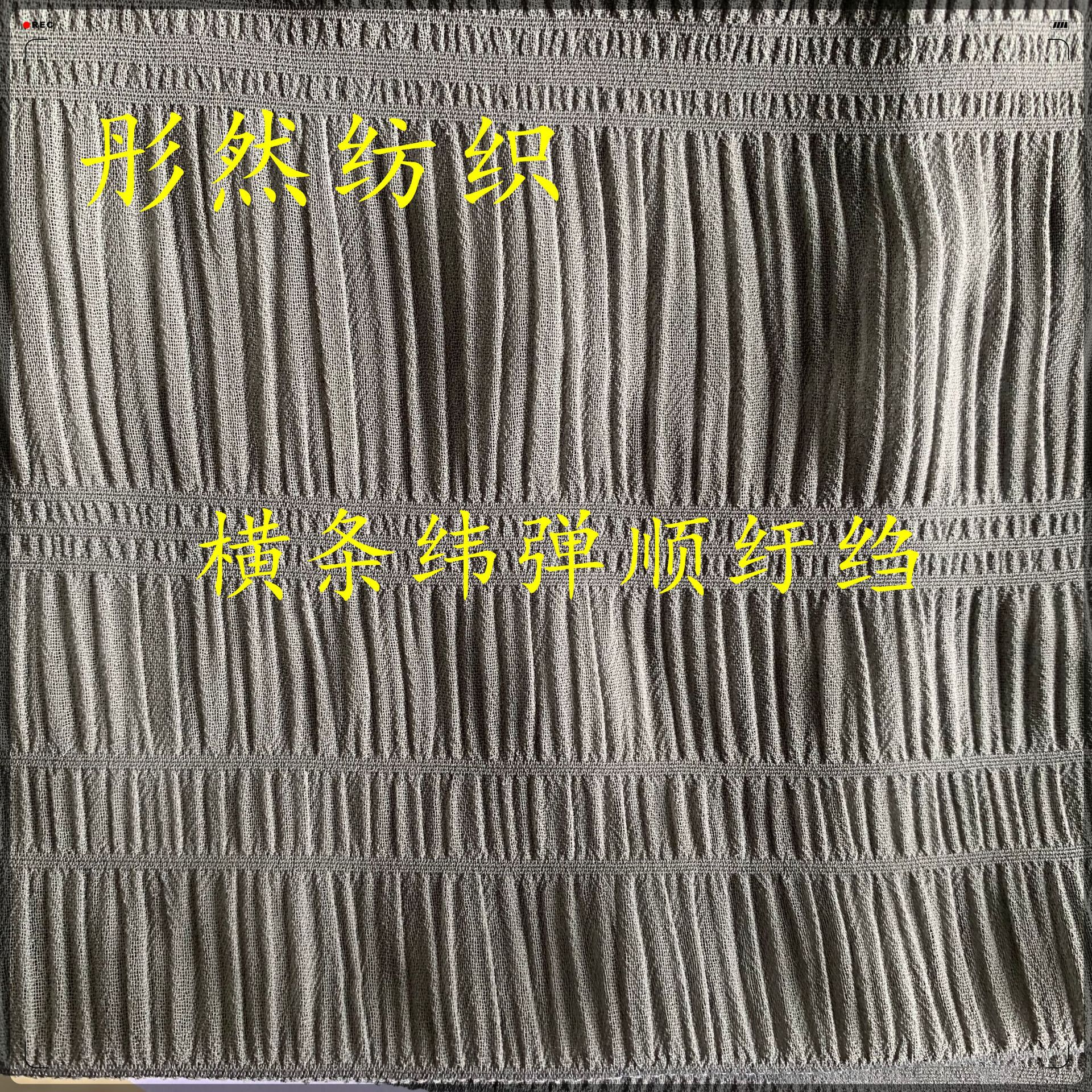 新品推荐涤氨纬弹横条顺纡绉丝雪纺连衣裙女装时装童装面料