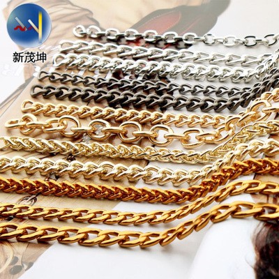 electroplate Packet chain Metal Bag chain Inclined shoulder bag Chain shoulder strap Luggage and luggage Shackle chain customized chain