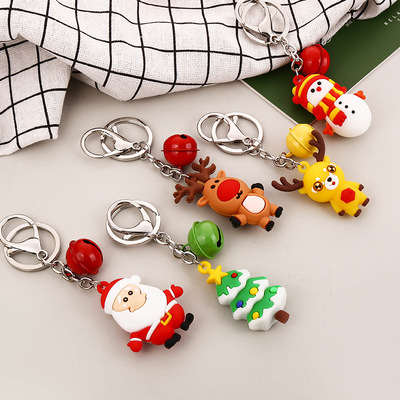 originality key Pendant Christmas series the elderly Snowman christmas tree Elk lovely Cartoon Key buckle Bag Accessories