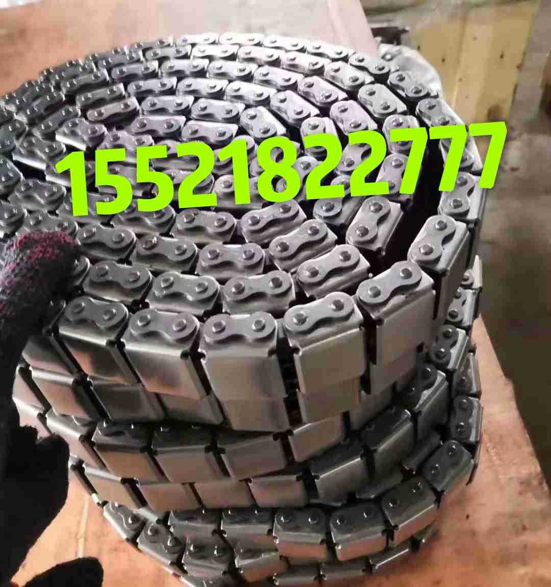 08B-U2盖板输送链 坦克链4分双排U型盖板输送链条 顶升平移机链条