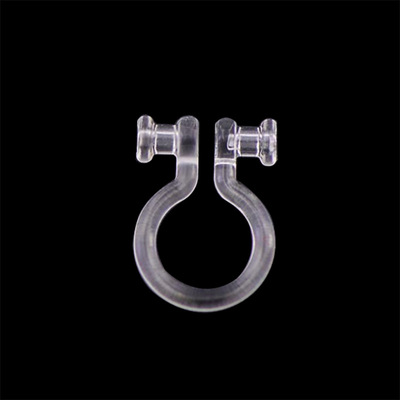 日韩环保耳环配件 双头孔树脂耳夹U形夹 耳环制作手工材料|ms