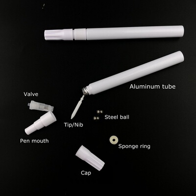 厂家批发 铝管空笔壳配件 尼龙笔尖0.7MM 油漆笔配件|ru
