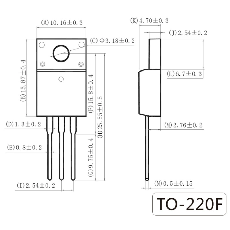 Оригинал FE018NG заменяет STF40NF06 прямой вставной TO-220F N 60В 23A MOSFET