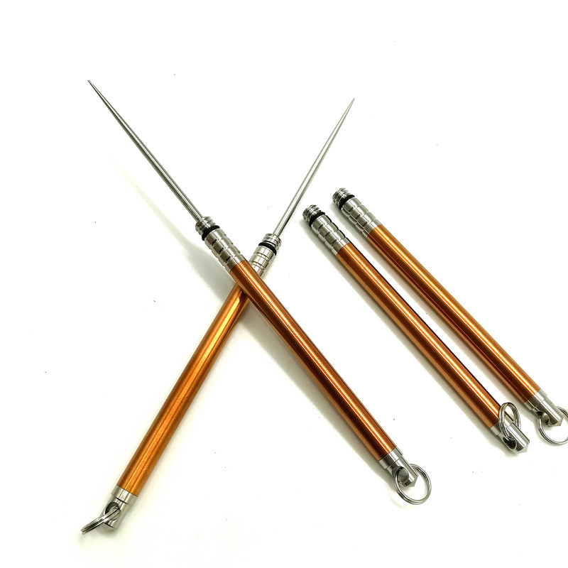 钛合金牙签 一体式 多功能水果叉 防身自卫户外 便携TC4 纯钛加工