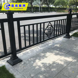 交通防护栏杆生产厂家 广州市政道路栏杆定做 五羊谍影护栏图片