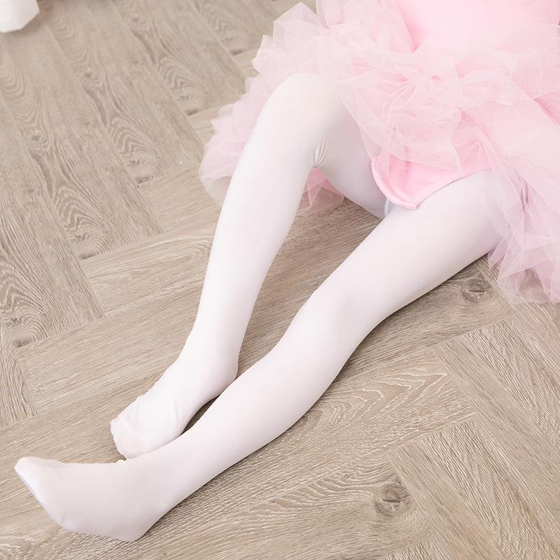 Spring and summer children white Pantyhose girl Dance socks Velvet Thin section Silk stockings student major Leggings