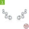 Platinum earrings, Aliexpress, silver 925 sample, simple and elegant design, wholesale