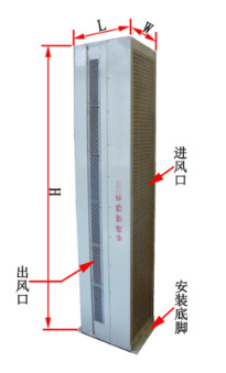 离心式电热空气幕/电热风幕机 侧送风 型号:NF111-DRM-2525GD-C
