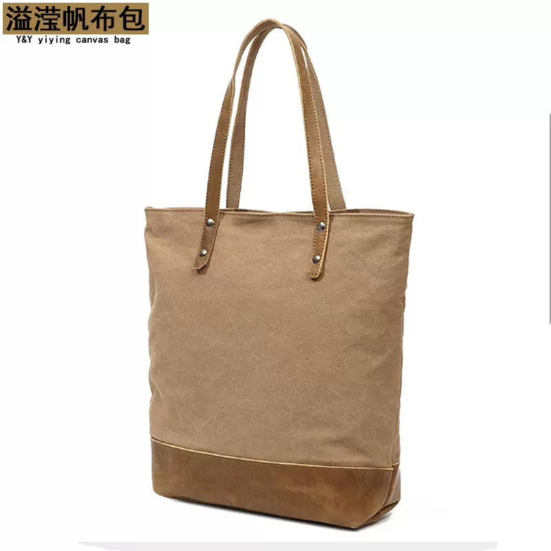 跨境专业定做手提帆布袋可印logo棉布包单肩学生文件包女士购物袋