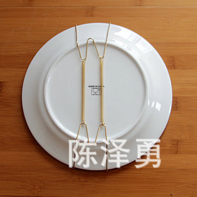 现货供应W型10寸隐形盘架 隐形弹簧挂盘钩 吊盘架 装饰盘弹簧挂钩|ru