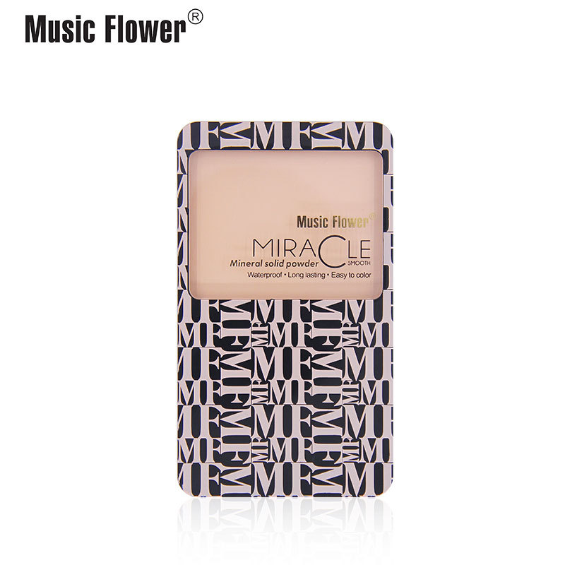 MusicFlower 遮瑕定妆粉饼 珠光微闪持久不脱妆 源头厂家直销