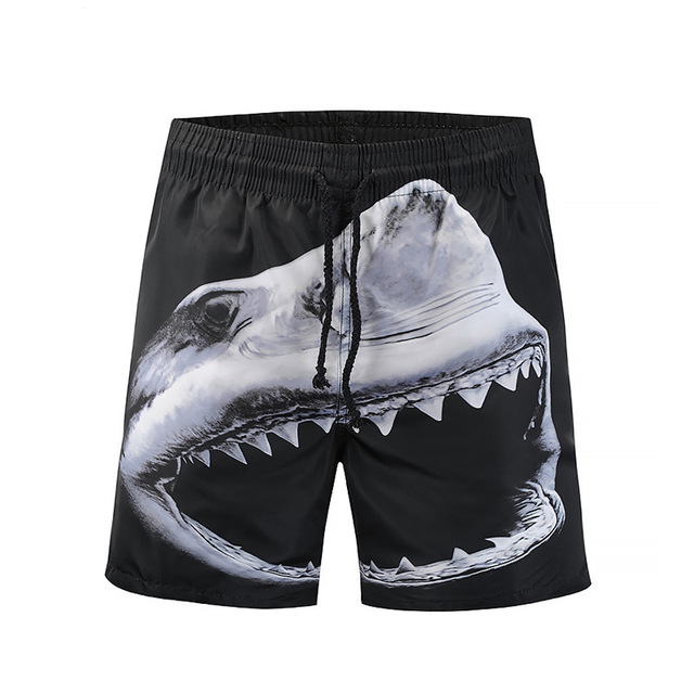 New Leisure Quick-drying Trousers Sharks 3D Printed Beach Trousers