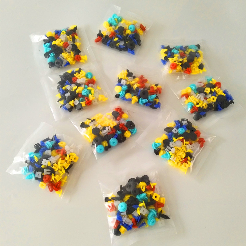 汽车混装卡扣100pcs汽配塑料卡子汽车内饰固定门板挡泥板尼龙螺丝