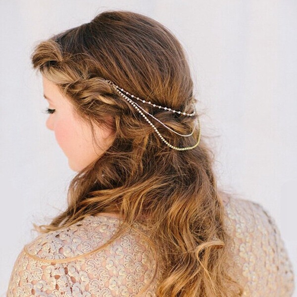 Headband pearl with tassels