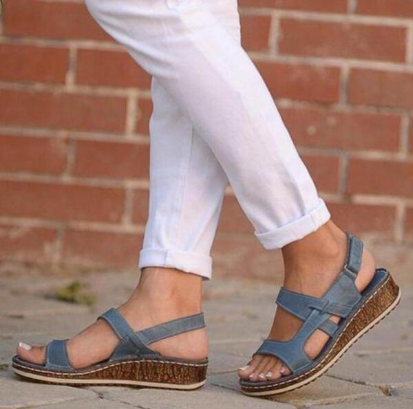 20 Nien day college style casual sandals with low heel wedding