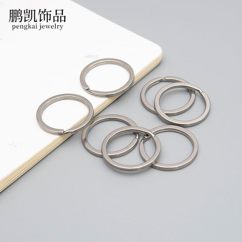 Metal key ring key loop hardware key clip accessories 201 stainless steel wholesale flat ring round ring iron ring