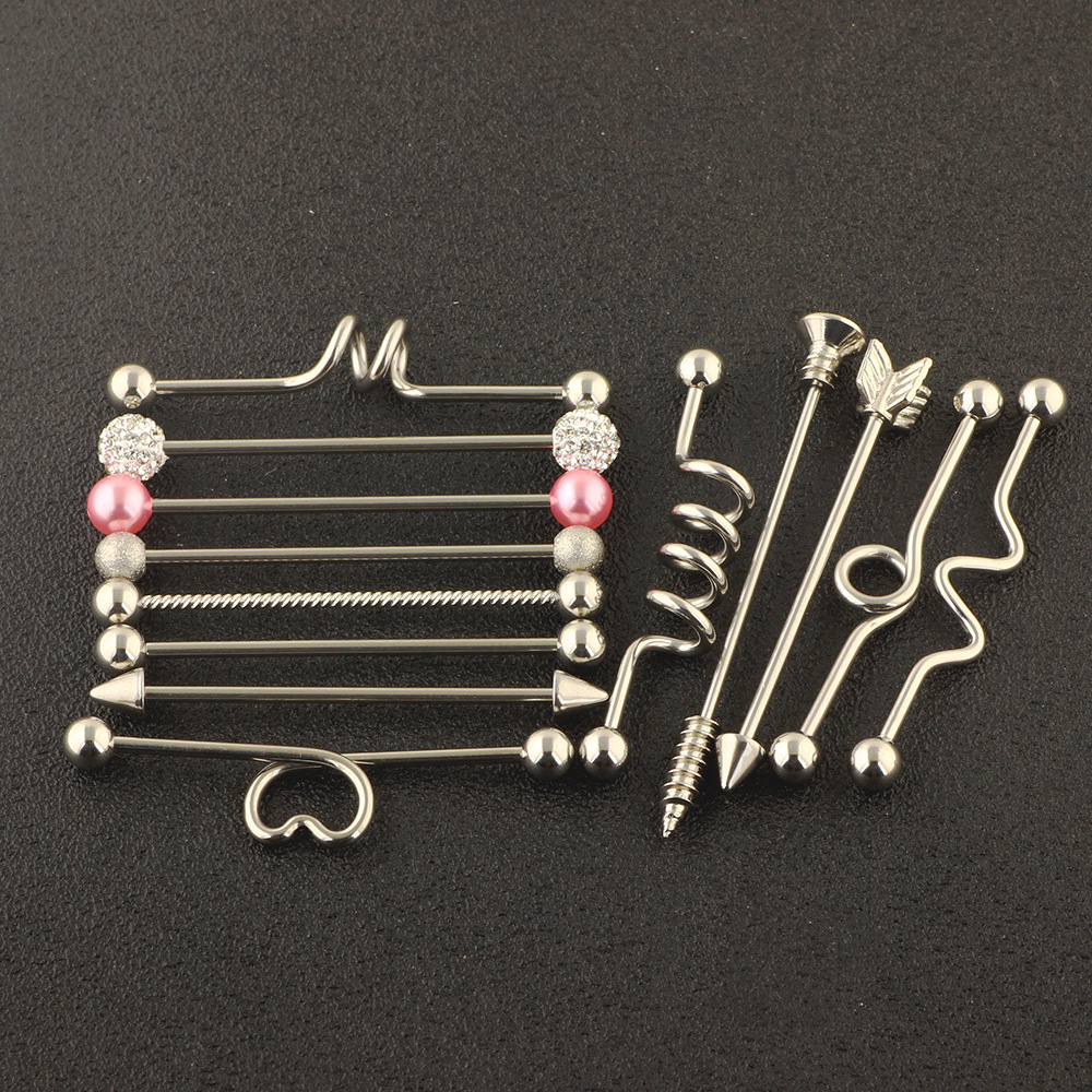 Labret piercing jewelry detail image