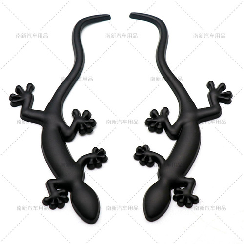 Car personalized and interesting decorative gecko car stickers, metal modified small gecko car stickers, protective car tail stickers
