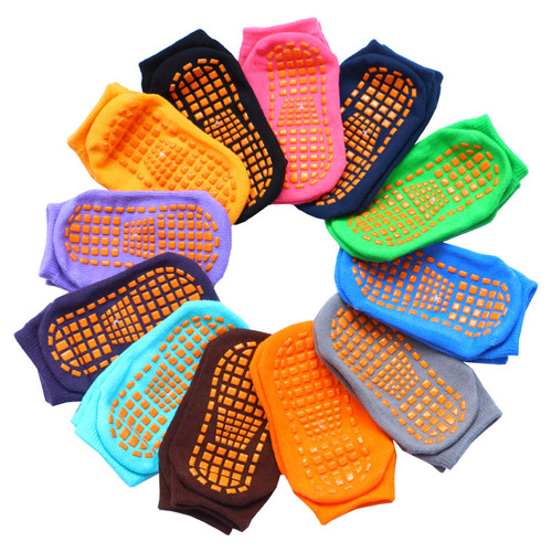 Children's non-slip socks solid color early education floor socks baby toddler socks dotted thin yoga trampoline socks origin and supply