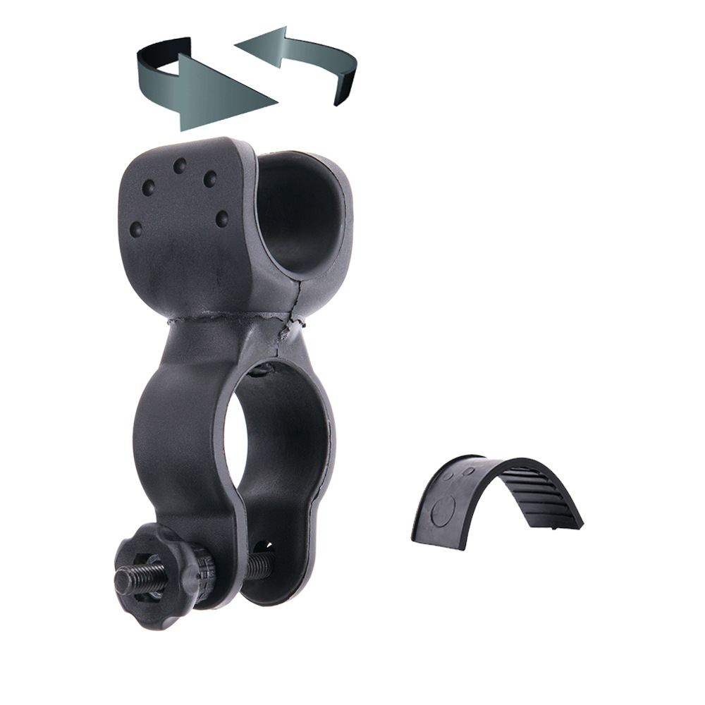 Soporte de linterna de luz fuerte Clip de coche Soporte de faro en forma de U giratorio de 360 grados Soporte de lámpara de bicicleta Clip de lámpara de bicicleta