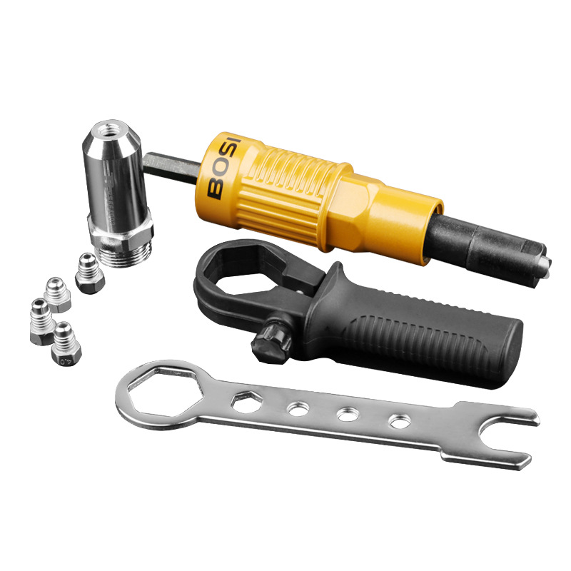 波斯电动铆钉枪抽芯拉铆转换头抢钉拉卯枪头柳钉铝合金钉铆拉丁器