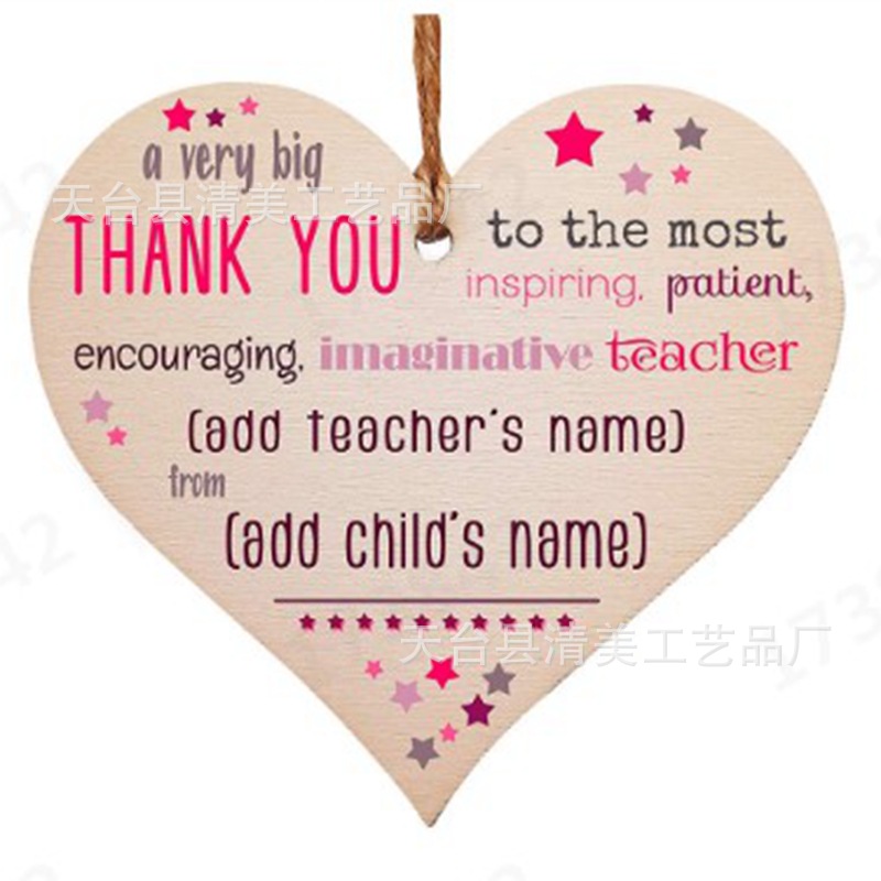 40 estilos nuevo 100mm amor madera chip colgante 1 Pack