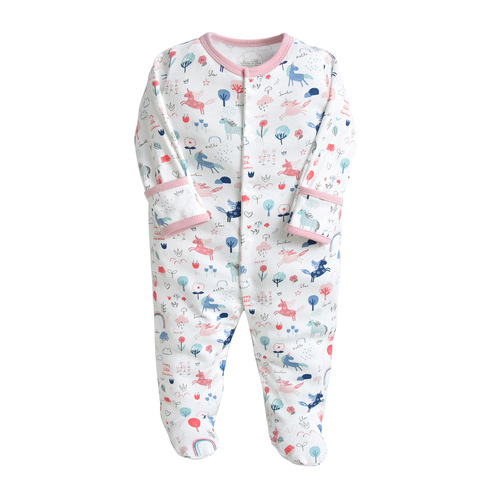 Newborn baby foot-covering one-piece clothing, male and female baby cotton long-sleeved clothing, three-piece set
