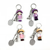 Cute doll for badminton, keychain, metal accessory, Birthday gift