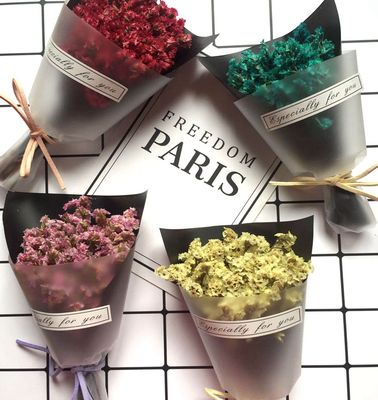 满天星迷你干花花束 15cm伴手礼赠品 情人节母亲节礼物永生花礼盒|ms