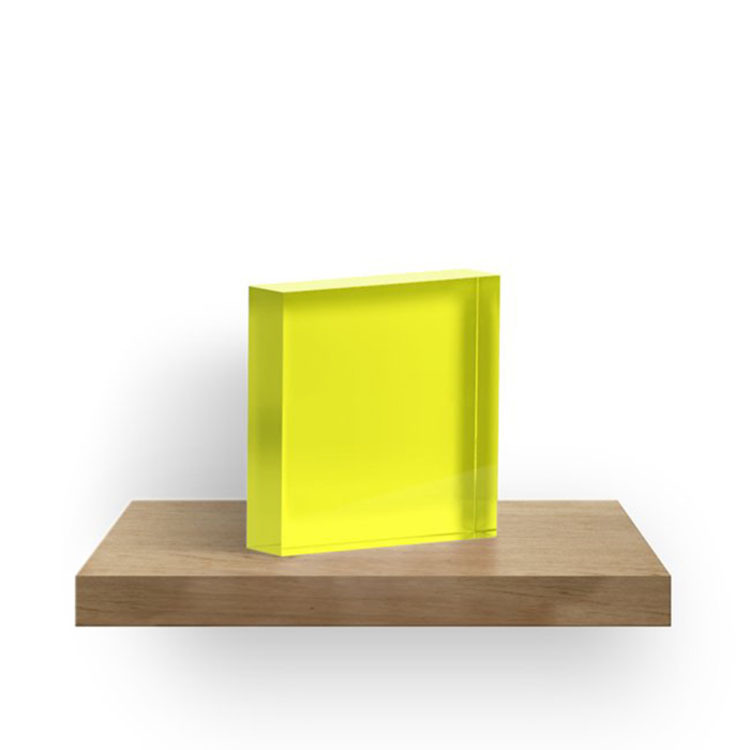 霓虹黄色亚克力块透明黄色丙烯酸颜色块