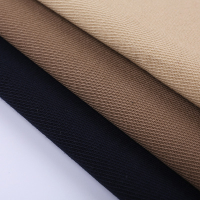 现货 骑兵斜斜纹弹力碳磨纯棉面料  欧韩经典男女服装面料款批发|ms