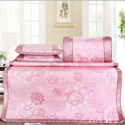 厂家直销 新款冰丝凉席三件套可水洗冰丝席 学生冰丝凉席子批发|ms