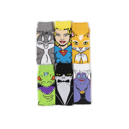 Female cross-border Wonder Woman combed cotton Deadpool socks anime cartoon Bugs Bunny socks anime men's mid-calf cotton socks